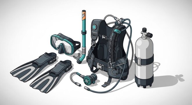 Complete Scuba Diving Gear Set for Underwater Exploration.