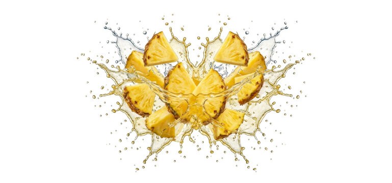 Symmetrical Pineapple Juice Burst