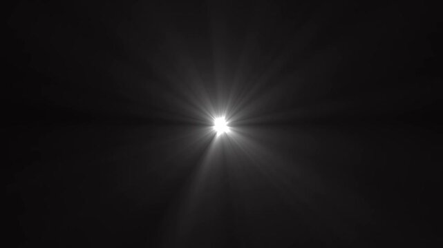 White sun flare star light glow shining rays effect on black Radiant light bursting forth from a central point in a seamless . sun rays or god bless rays' effect.