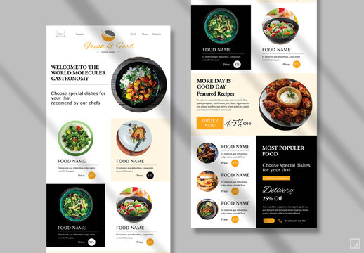 Food Email News Letter Layout