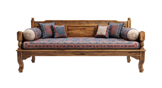 deewan old sofa isolated on transparent background