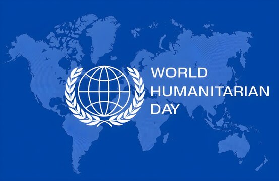 World humanitarian day on 19th august. Vector illustration background
