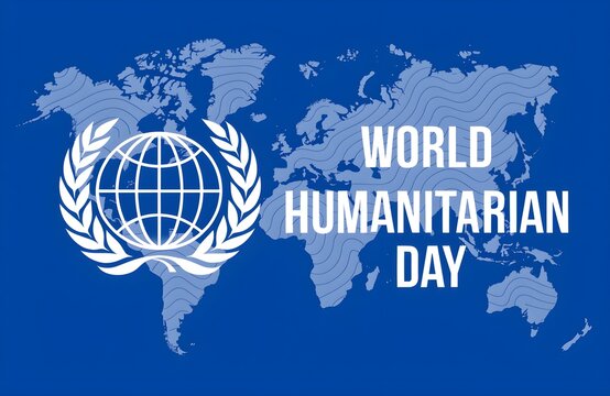 World humanitarian day on 19th august. Vector illustration background