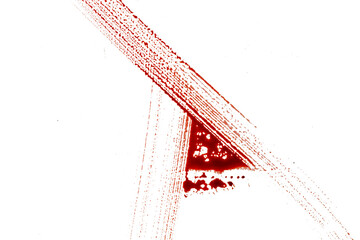 Abstract dark grunge background featuring textured red diagonal lines intersecting on a black...