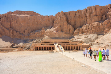 The mortuary temple of Quinn Hatshepsut located opposite the city of Luxor, Egypt.