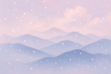 Obraz premium Serene snowy mountain landscape background