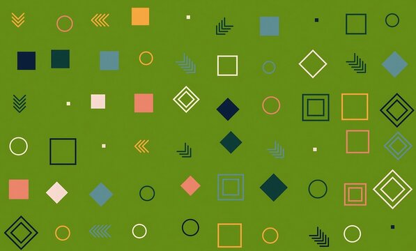 Colorful geometric shapes and patterns collection