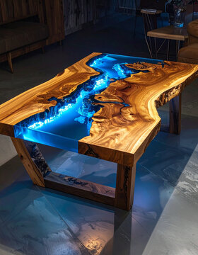 Wooden river table design