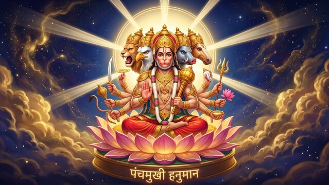 Panchmukhi Hanuman &ndash; Five Faced Divine Warrior