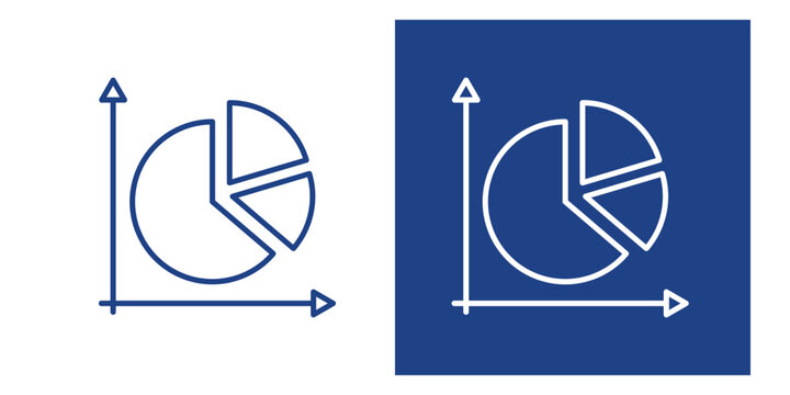 Data Statistics Blue And White Icon Style Collection