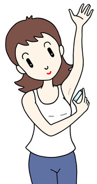 健康のイラスト - 体臭・腋臭・消臭・デオドラント