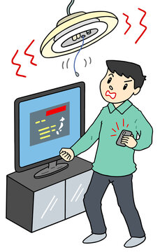 防災のイラスト - 地震・震災・緊急地震速報