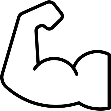 Vector Icon Muscle, Robust, Arm, Courage, Anatomy, Flex