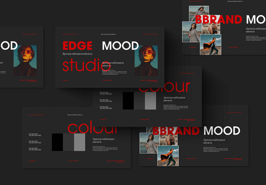 Dark Fashion Mood Board Presentation Template