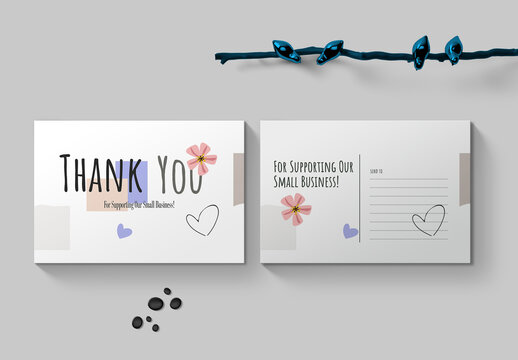 Minimal Small Business Thank You Card Template