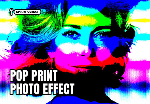 Pop Print Photo Effect Template