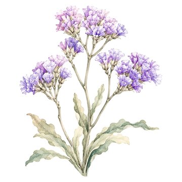 Rock Sea Lavender Watercolor
