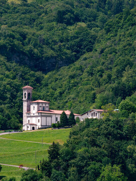 Mountain landscape at summer near Sovere, in Bergamo province, Italy