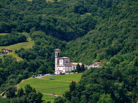 Mountain landscape at summer near Sovere, in Bergamo province, Italy