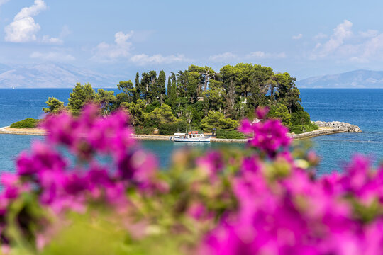 Corfu Mouse Island in Mediterranean Sea on Corfu in Greece