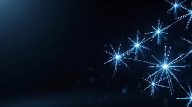 blue fireworks background