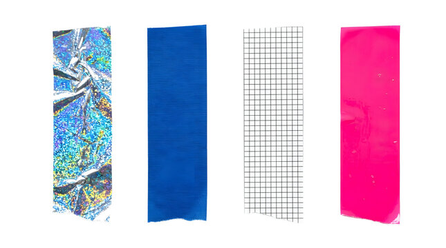 Adhesive tapes set featuring colorful patterns for design work.