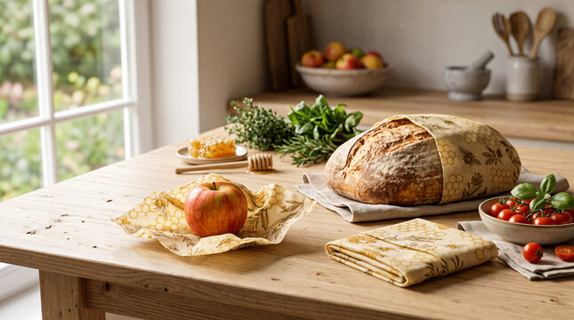 Reusable Beeswax Food Wrap for Fresh Produce.