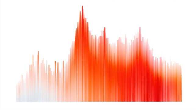 A transparent heat map chart clipart, data density visualization element, modern style, vibrant hues, isolated on white background.