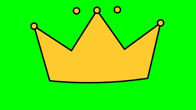 vector illustration of a green crown