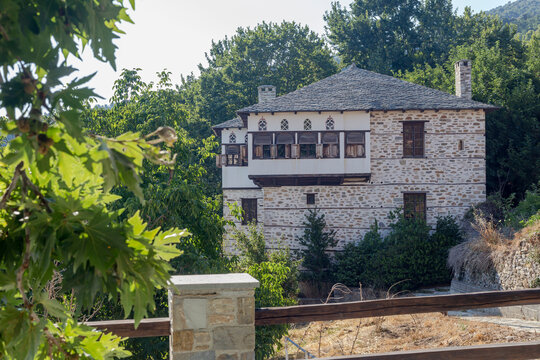 View of the mountains village of Pinakates (South Pelion, Prefecture of Magnesia, Greece)