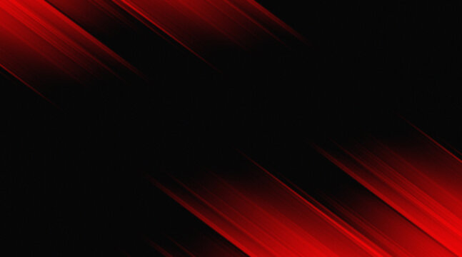 Abstract Red and Black Motion Blur Background with Diagonal Dynamic Speed Lines