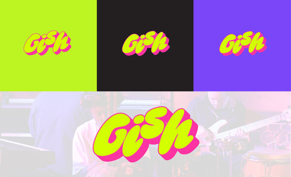 GISH pop jazz logo compny logo design jazz logo pop logo colour full