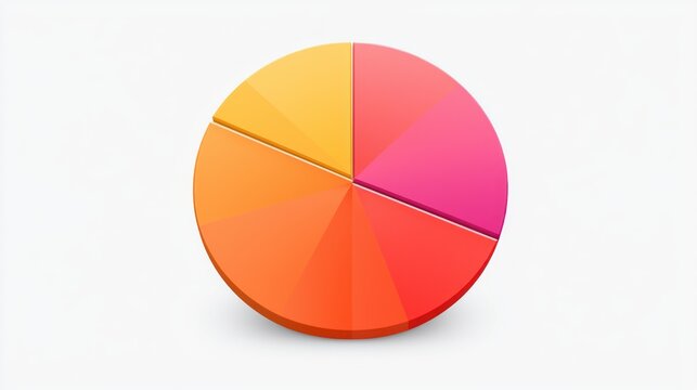 A colorful pie chart on a white background
