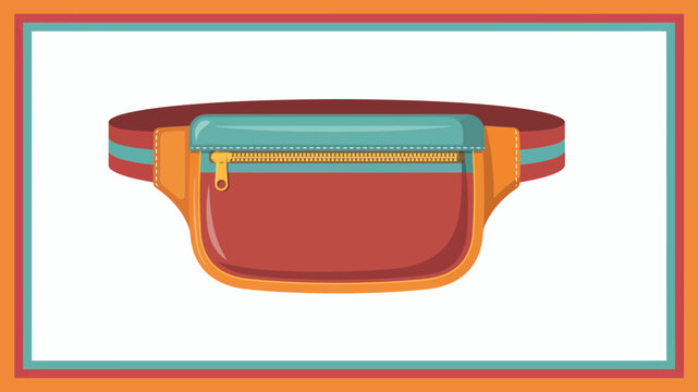 Colorful waist bag with zipper pocket and adjustable straps design