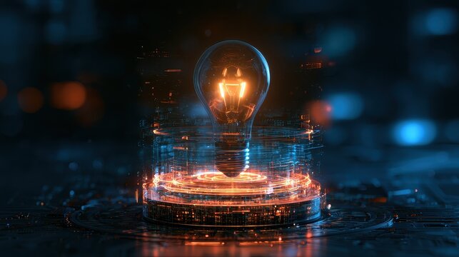 Innovation ecosystem disruptive technology startup culture future vision transformational ideas copy space entrepreneurship theme futuristic Multilayer innovation hub backdrop. 