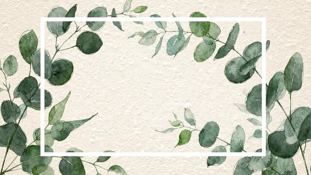 Greenery botanical frame with copy space for text