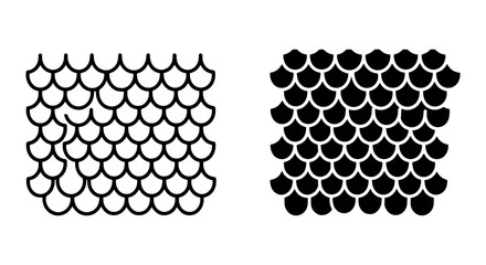 Scales Pattern Vector, Fish Scale Texture, Reptile Skin Seamless Background, Mermaid Tail Motif © haji