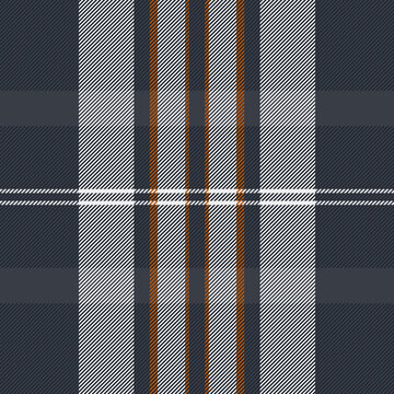 Tweed check pattern vector, service plaid seamless fabric. Sketching texture textile tartan background in dark and white colors.
