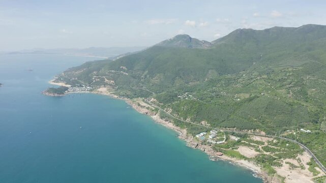 4k Drone Footage - Beautiful Mountains and Beaches of Quy Nhon.  Vietnam
