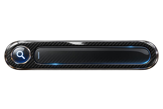 Luxury Chrome and Carbon Fiber Search Bar UI Design Element