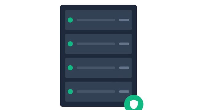 Digital Security Dashboard Interface Showing Server Protection Status and Network Monitoring.