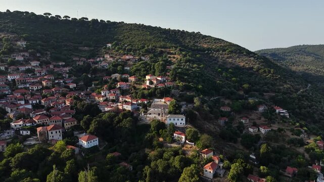The traditional village of Promyri on southern Pelion mountain in central Greece.