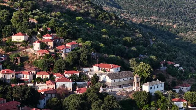 The traditional village of Promyri on southern Pelion mountain in central Greece.