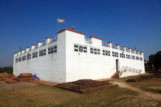 Maya Devi Temple at Lumbini, Nepal, the sacred birthplace of Gautama Buddha and part of the UNESCO World Heritage Site of Lumbini