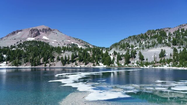 Lassen Peak and Icy Lake Helen Time Lapse California USA