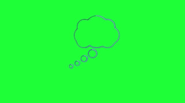 Animated thought bubble green screen