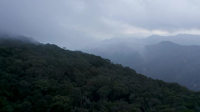 4k Drone Footage.  Beautiful Mountains and Jungle of the Central Highlands of Vietnam.  Road to Da Lat.