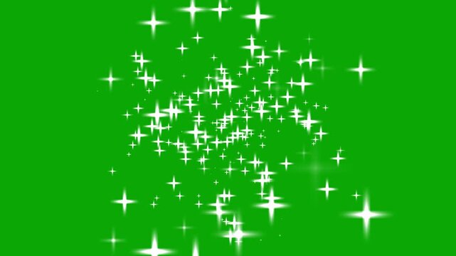 4k glowing golden fairy sparkle trail, twinkling glitter particles, magical stardust stars, radiant light curve, doodle sparkle effects, luxury shimmer motion on green screen 4k hd