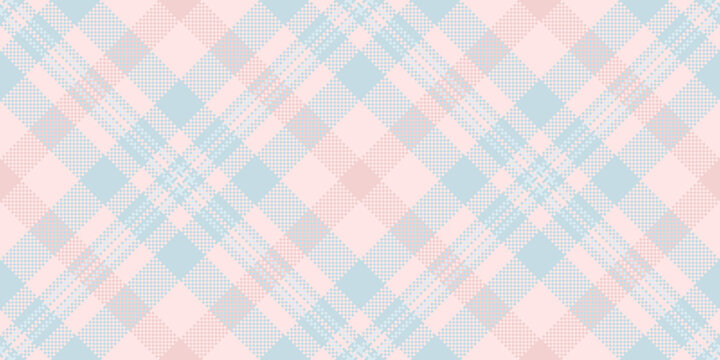 Marketing tartan textile plaid, madras vector background check. Bedding fabric pattern seamless texture in light and misty rose colors.