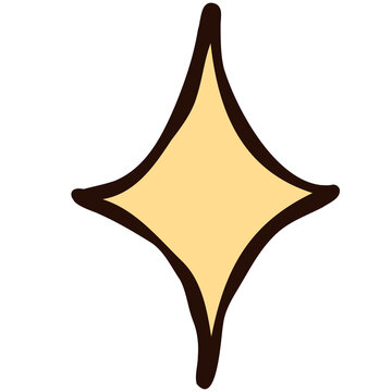 Yellow Four Point Twinkle Sparkle Symbol